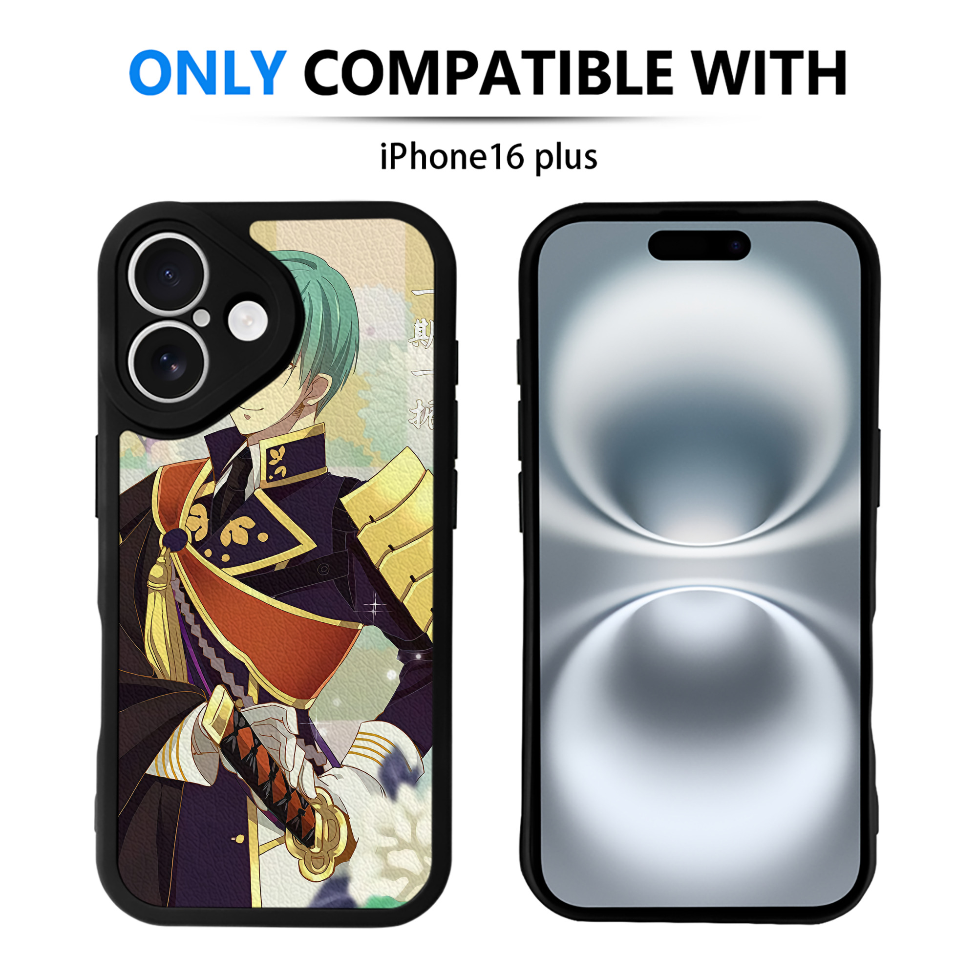 （画像用） 刀剣乱舞 Touken Ranbu 【iPhone 16シリーズ対応】シリコンスマホケース（レザー調） 材質：シリコン